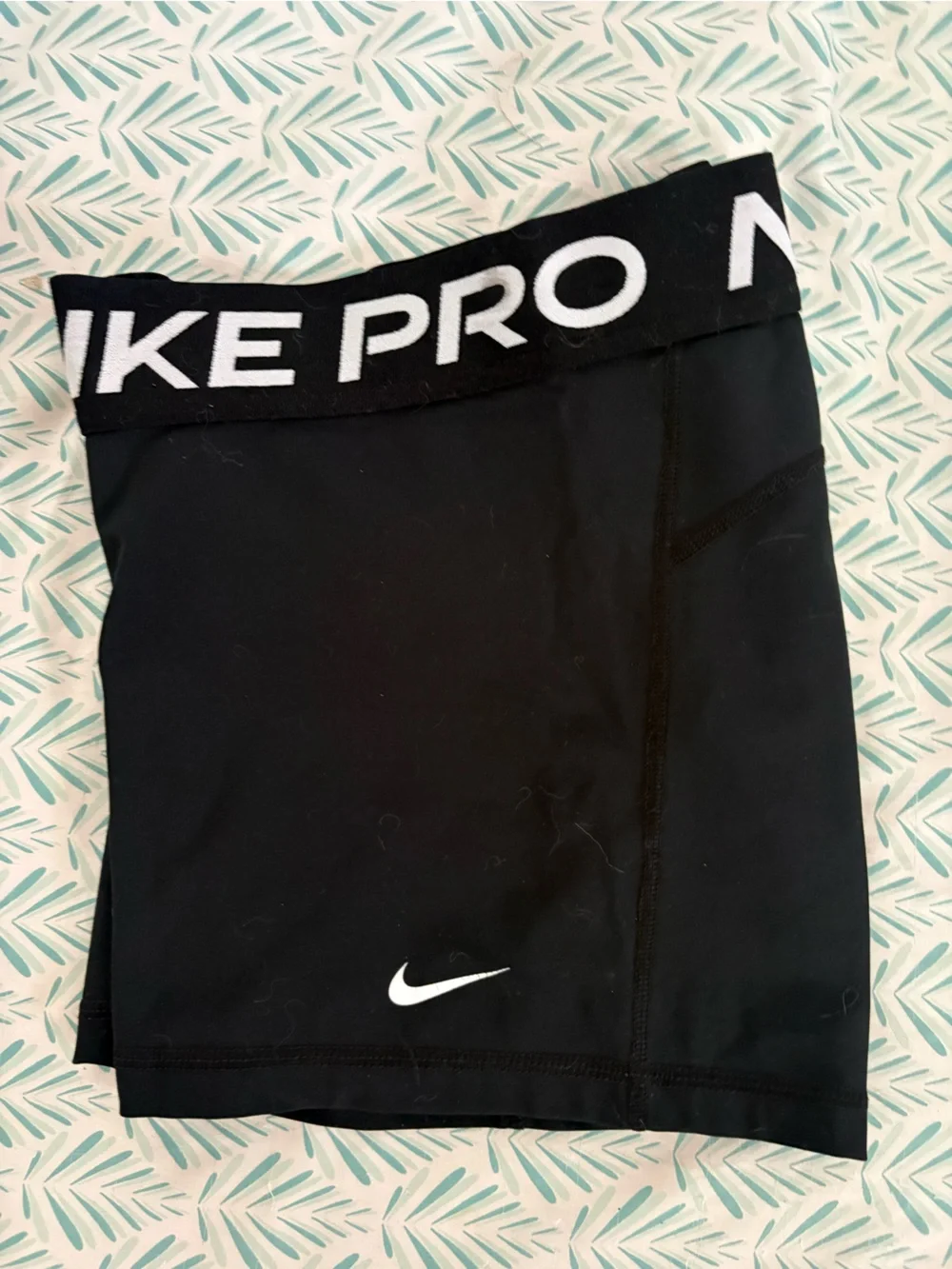 Nike Black Womens’ Pro Compression Leggings with White Swoosh